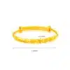 999 Pure Gold Brilliance '聪明伶俐' Baby Bangle - Image 2