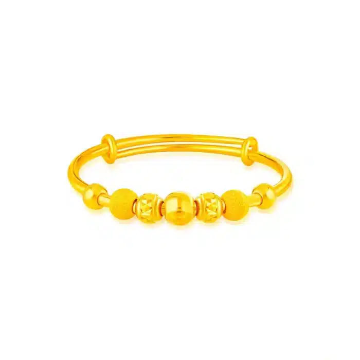 999 Pure Gold Bauble Baby Bangle