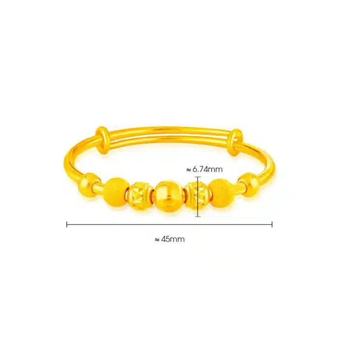 999 Pure Gold Bauble Baby Bangle