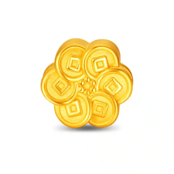 Gilded Coin 999 Pure Gold Charm