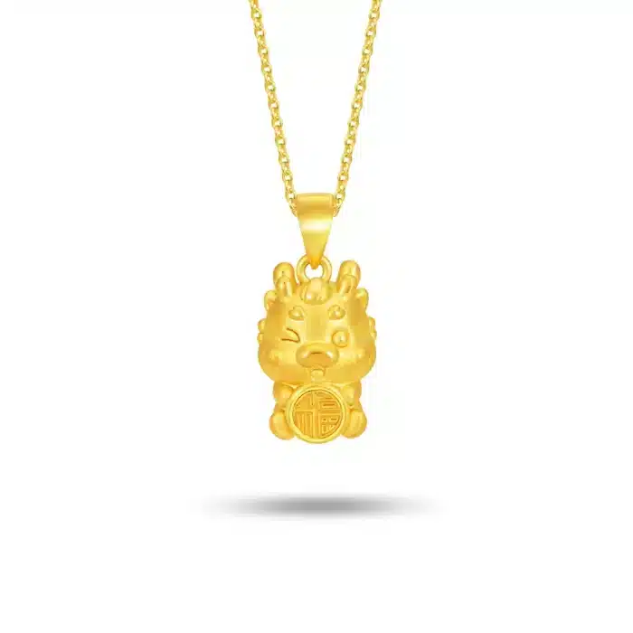 Gleeful Glimmer 999 Pure Gold Pendant