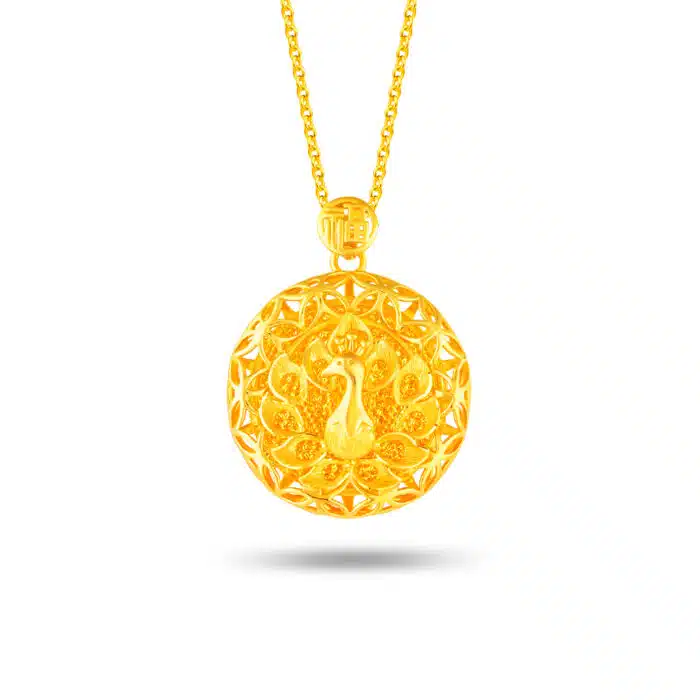 Majestic Plumage 999 Pure Gold Pendant