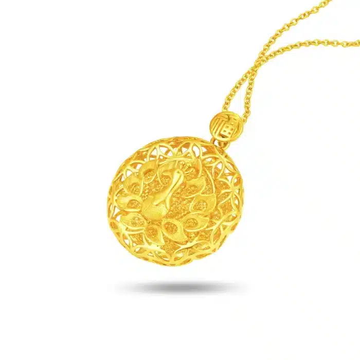 Majestic Plumage 999 Pure Gold Pendant