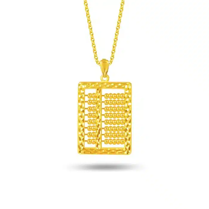 Abacus Bead of Balance 999 Pure Gold Pendant