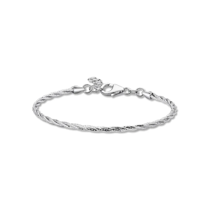 Twirls of Elegance 14K White Gold Bracelet