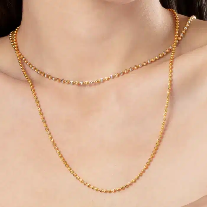 Duet 916 Gold Beaded Chain