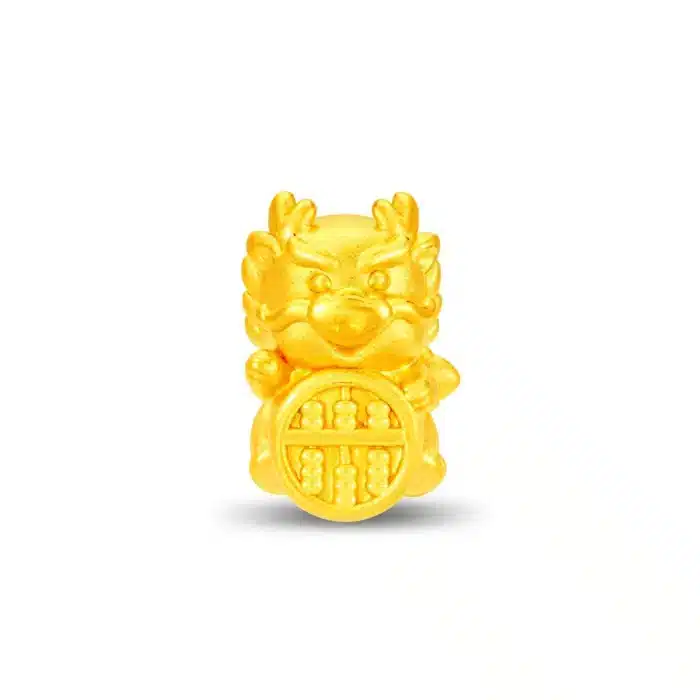 Dragon of Fortune 999 Pure Gold Bracelet Charm