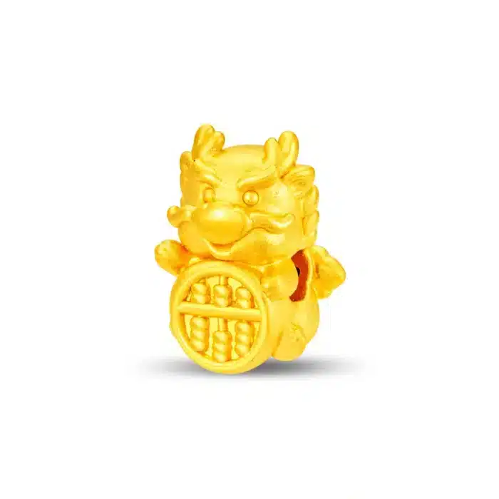 Dragon of Fortune 999 Pure Gold Bracelet Charm