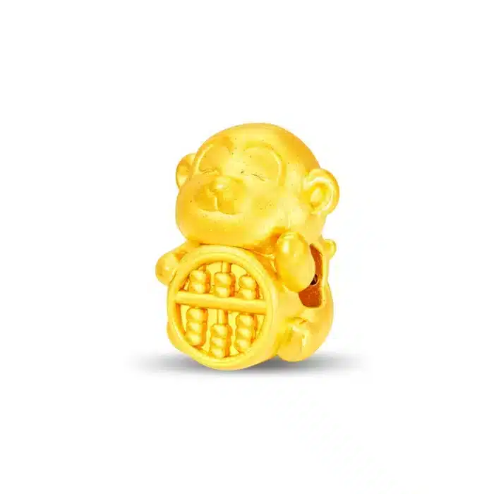 Monkey of Fortune 999 Pure Gold Bracelet Charm