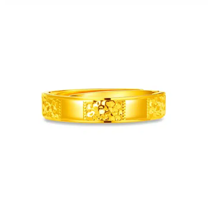 Elara 999 Pure Gold Men's Wedding Band