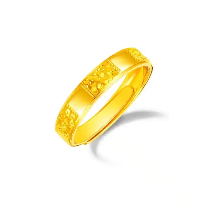 Elara 999 Pure Gold Men's Wedding Band