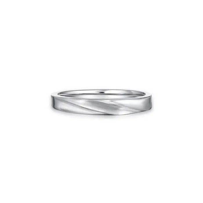 Momento Love Swirl White Gold Wedding Band